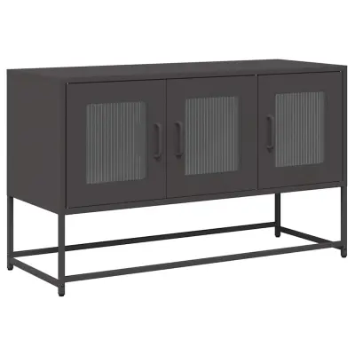 vidaXL TV omarica črna 100,5x39x60,5 cm Hladno valjano jeklo
