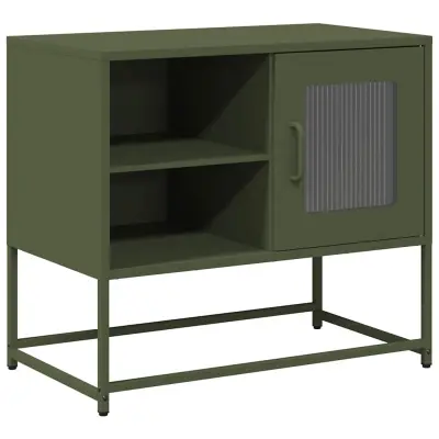 vidaXL TV omarica olivno zelena 68x39x60,5 cm jeklo