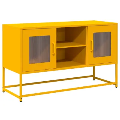 vidaXL TV omarica gorčično rumena 100,5x39x60,5cm jeklo