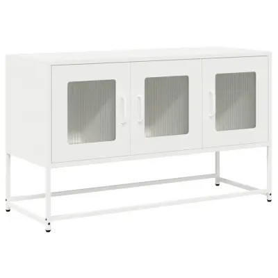 vidaXL TV omarica bela 100,5x39x60,5 cm Hladno valjano jeklo
