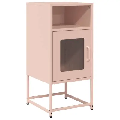 vidaXL Nočna omarica Pink 36x39x78 cm Hladno valjano jeklo