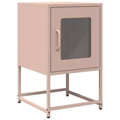 vidaXL Nočna omarica Pink 36x39x60,5 cm Hladno valjano jeklo