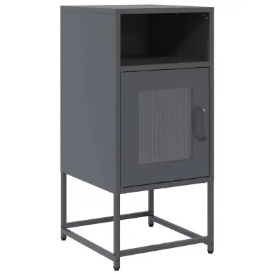 vidaXL Nočna omarica antracit 36x39x78 cm Hladno valjano jeklo