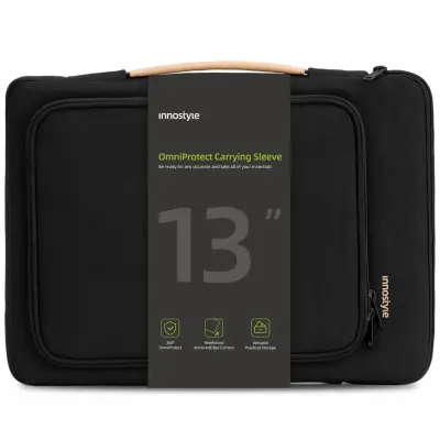 INNOSTYLE TORBA ZA PRENOSNI RAČUNALNIK 13" VODOTESNA TORBA OMNIPROTECT ČRNA