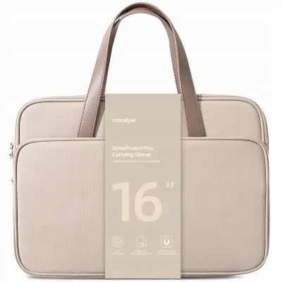 INNOSTYLE ŽENSKA TORBA ZA PRENOSNI RAČUNALNIK 15 6 16 VODOODPORNA OMNIPROTECT BEIGE