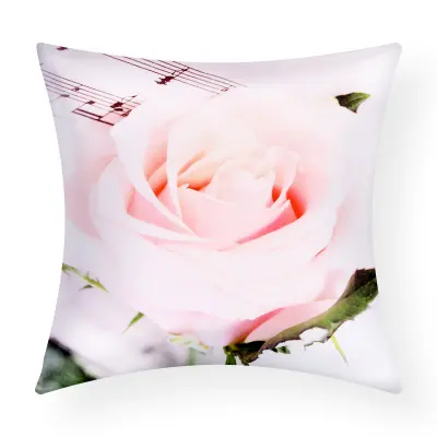 Komplet 2 prevlek za blazino 40x40 cm z motivom vrtnice, Večbarvno