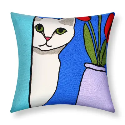 Komplet 2 prevlek za blazino 45x45 cm z vezenino Art Solaris, Večbarvno