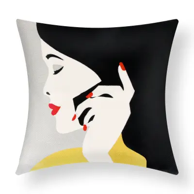 Komplet 2 prevlek za blazine 45x45 cm Izvezeno Art Orbella, Večbarvno