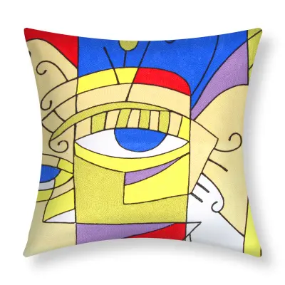 Komplet 2 Art Mystea vezenih prevlek za blazine 45x45 cm, Večbarvno