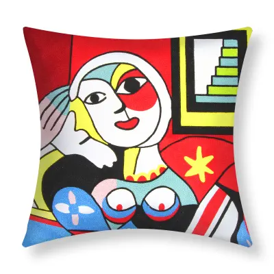 Set 2 Art Eclipsa Vezene prevleke za blazine 45x45 cm, Večbarvno