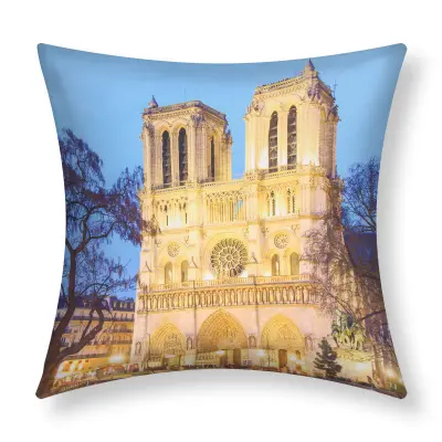 Komplet 2 prevlek za blazine 40x40 cm Notre Dame de Paris Design, Večbarvno