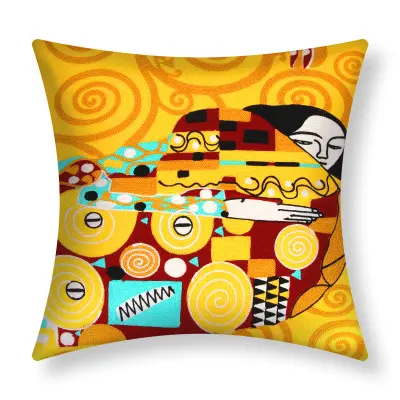 Komplet 2 prevlek za blazino 45x45 cm Izvezena umetnina Sonara, Večbarvno