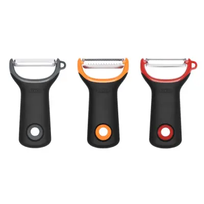 OXO Good Grips Set of 3 Peelers - Multicolor Kitchen Tools for Effortless Peeling