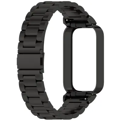 Pašček iz nerjavečega jekla za Xiaomi Band 9 Active & Redmi Band 3 Black