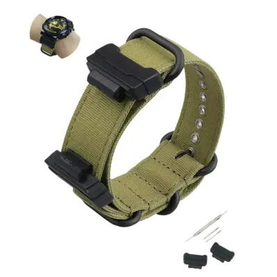 Casio G-SHOCK platneni najlonski pašček za uro za GD/GAGLS-100/120/DW5600 Green+Black