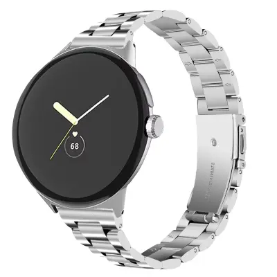 Pašček za uro iz nerjavečega jekla za Google Pixel Watch - 20 mm Silver
