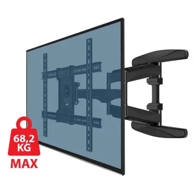 Univerzalni LED TV nosilec ESPERANZA 40-85", 68kg, 600x400, črna barva