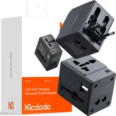 MCDODO POLNILEC USB ADAPTER ADAPTER ANGLEŠKI VTIČ UK EU US