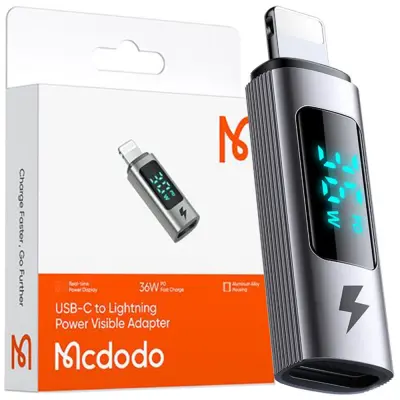 MCDODO ADAPTER USB-C USB TIPA C DO STRELE IPHONE 36W METER