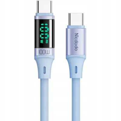MCDODO KABEL Z ZASLONOM USB-C HITRO POLNJENJE USB TIPA C 5A 100W 2M