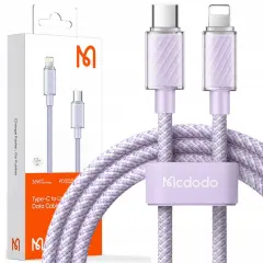 MCDODO POLNILEC USB-C LIGHTNING KABEL ZA IPHONE 12 13 14 PRO 1M VIJOLIČNE BARVE