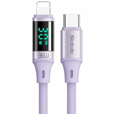 MCDODO USB-C LIGHTNING 36W 2M ZASLONSKI KABEL ZA IPHONE 14 VIJOLIČNA