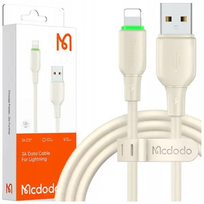 MCDODO POLNILEC USB STRELA HITRO POLNJENJE KABEL ZA IPHONE 1M VODIL BEŽ