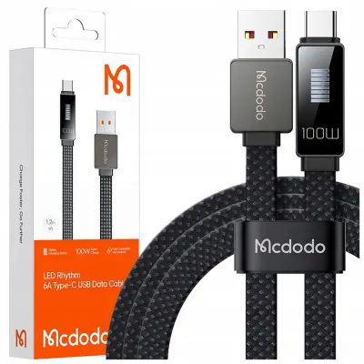 MCDODO USB-C HITRI POLNILNI KABEL ZA SAMSUNG XIAOMI TIPA C 6A 100W 1M VODIL