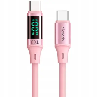 MCDODO KABEL Z ZASLONOM USB-C HITRO POLNJENJE USB TIPA C 5A 100W 1M