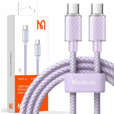 MCDODO MOČAN SUPERFAST USB-C PD 100W 2M VIJOLIČNI KABEL