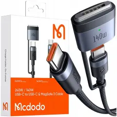 MCDODO POLNILNI KABEL MACBOOK AIR PRO USB-C MAGSAFE 3 140W 2M