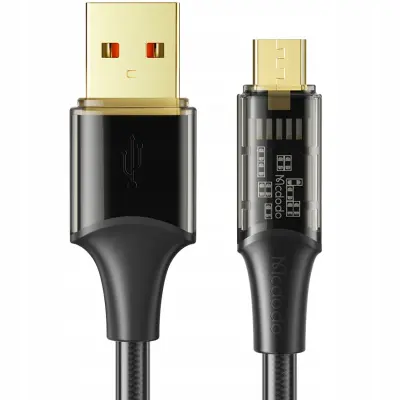 TELEFONSKI KABEL, MOČAN, ZELO HITER, MICRO USB, QC 4.0, 3A, 1,8M, ČRN, MCDODO