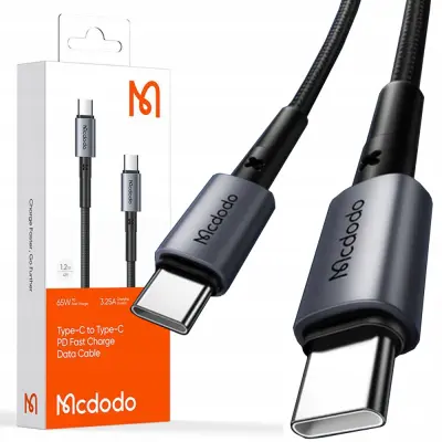 MCDODO USB-C KABEL ZA HITRO POLNJENJE ZA SAMSUNG APPLE USB TIPA C 3A 65W 1M