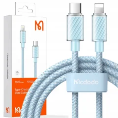MCDODO POLNILEC USB-C LIGHTNING KABEL ZA IPHONE 12 13 14 PRO 2M MODRI