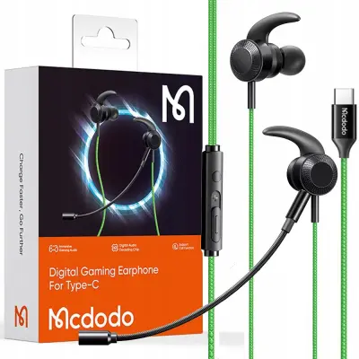 MCDODO ŽIČNE SLUŠALKE ZA IPHONE Z MIKROFONOM ZA IGRE NA SREČO USB-C
