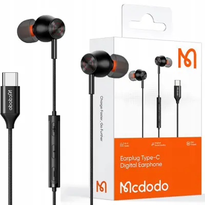 MCDODO ŽIČNE SLUŠALKE ZA TELEFON Z MIKROFONOM V UŠESIH Z DAC USB-C