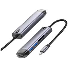 MCDODO ADAPTER HUB USB-C HDMI 4K 2X USB-A SD/TF 6V1 ZA MACBOOK