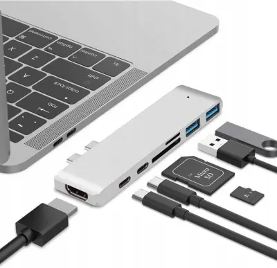 ADAPTER VOZLIŠČE ADAPTER USB-C USB THUNDERBOLT HDMI 4K ZA MACBOOK PRO AIR