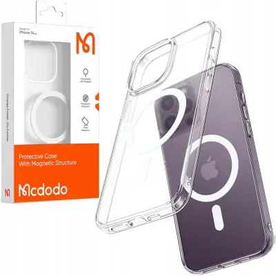 MCDODO MAGNETNI ETUI PROZOREN ETUI OJAČAN ZA MAGSAFE IPHONE 14 PRO MAX