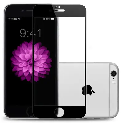 TRDO STEKLO CO2 ZA IPHONE 6 6S PLUS, 10D, ČRNO