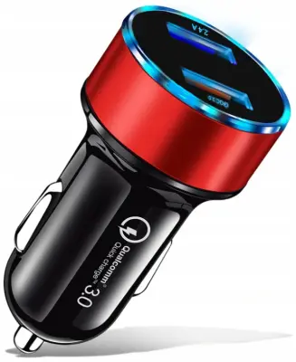 CO2 HITRI AVTOMOBILSKI POLNILEC USB QC 3.0 VODIL MERILNIK NAPETOSTI BATERIJE