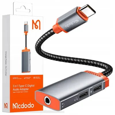 MCDODO ADAPTER USB-C MINI JACK 3,5 MM ADAPTER AUX KABEL ZA SAMSUNG DAC