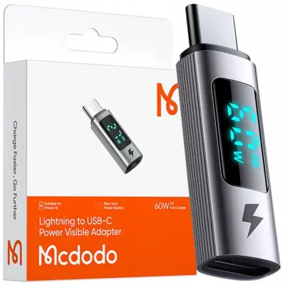 MCDODO ADAPTER USB-C USB TIPA C DO STRELE IPHONE 60W METER