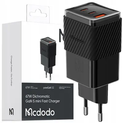 MCDODO HITRI POLNILEC NAPAJALNIK CUBE 3X USB-C PD USB-A GAN 67W