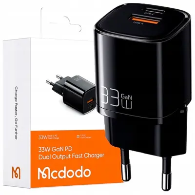 MCDODO HITRI TELEFONSKI POLNILEC 2X USB USB-C 33W GAN