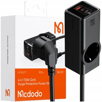 MCDODO POLNILEC ZA NAPAJALNI TRAK TIPA C 4X USB-C USB AC 70W