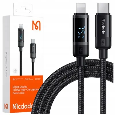 MCDODO POLNILEC USB-C STRELA HITRO POLNJENJE KABEL ZA IPHONE 1M VODIL