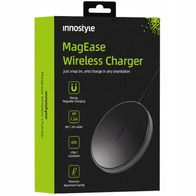INNOSTYLE MAGEASE INDUKCIJSKI BREZŽIČNI POLNILEC ZA IPHONE MAGSAFE MAGEASE 15W BLACK