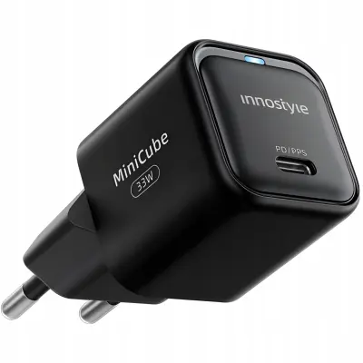 INNOSTYLE HITRI POLNILEC CUBE USB-C 33W USB TIPA C GAN II ZA SAMSUNG LED