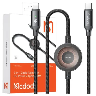MCDODO INDUKCIJSKI POLNILEC ZA JABOLČNO URO 2V1 KABEL ZA IPHONE LIGHTNING